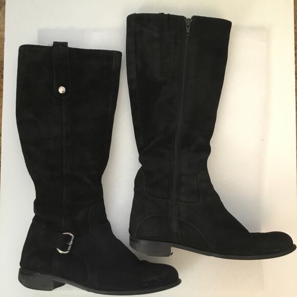 C la Canadienne Black Suede Boots - Picture 1 of 9
